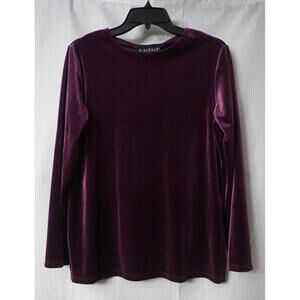NWT Dialogue Womens Long Sleeve Purple Casual Top Blouse Shirt Size Small
